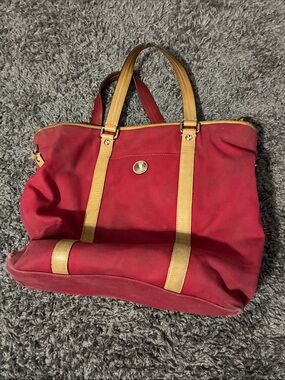 Red coach bag